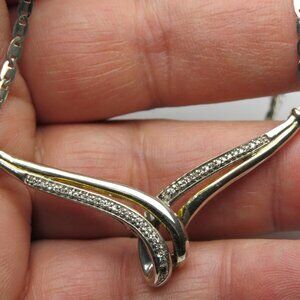 Sterling Silver Genuine Diamond Necklace